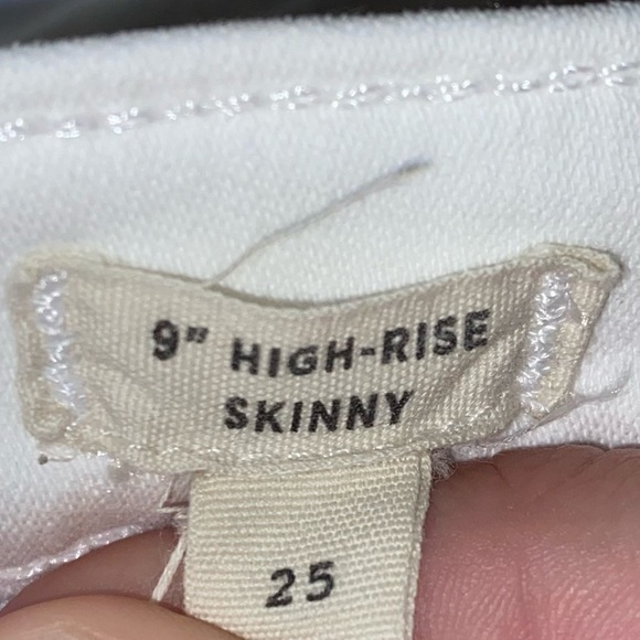 Madewell white 9” high rise skinny jeans Womens size 25 - Picture 6 of 6